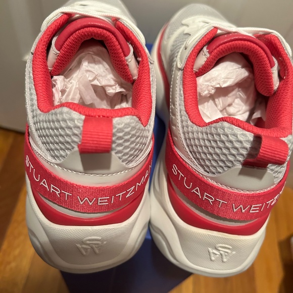 BRAND NEW Stuart Weitzman Mesh & Leather Trainer Sneakers - Picture 7 of 8